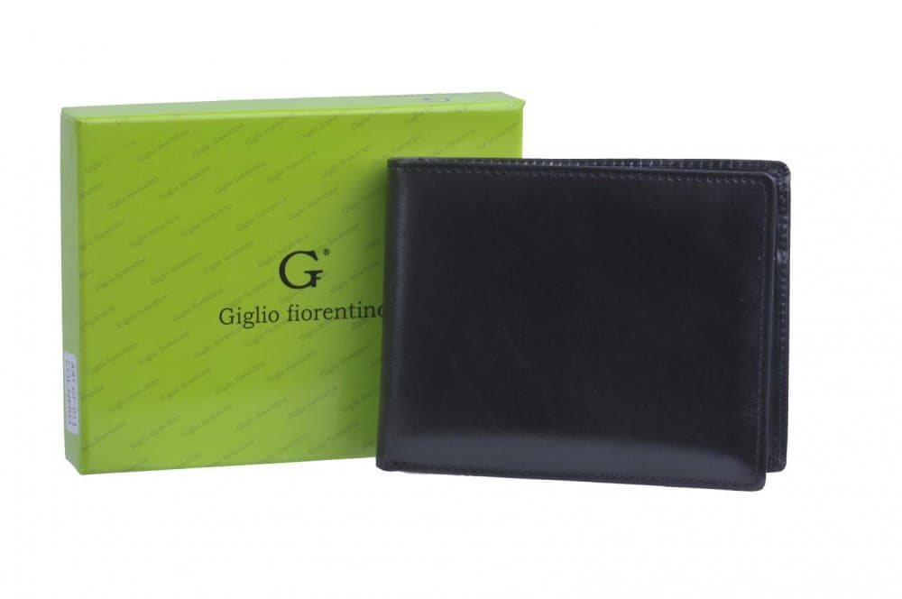 Giglio leather Pánská peněženka GF-011 černá zipová kapsa na mince