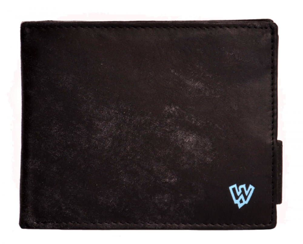 Arwel pánská kožená peněženka 513-4241 jeans black - modré logo - náhled 2