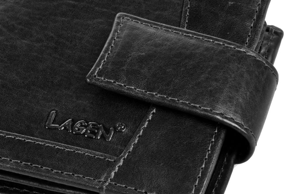 Lagen pánská kožená peněženka V-06/T černá - náhled 4