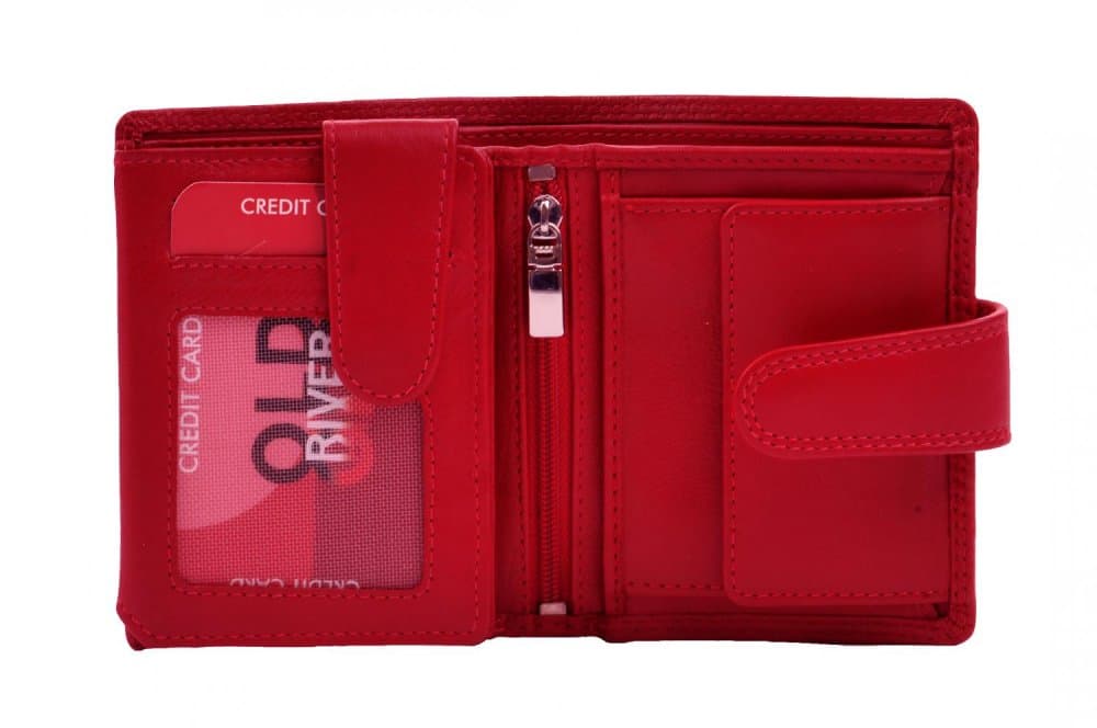 Dámská malá kožená peněženka 3257 červená s RFID ochranou - náhled 3