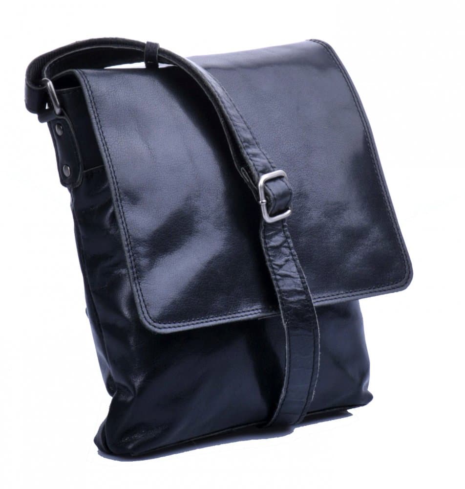 LedderArt Pánská kožená taška přes rameno LA-1263 černý crossbag - náhled 3