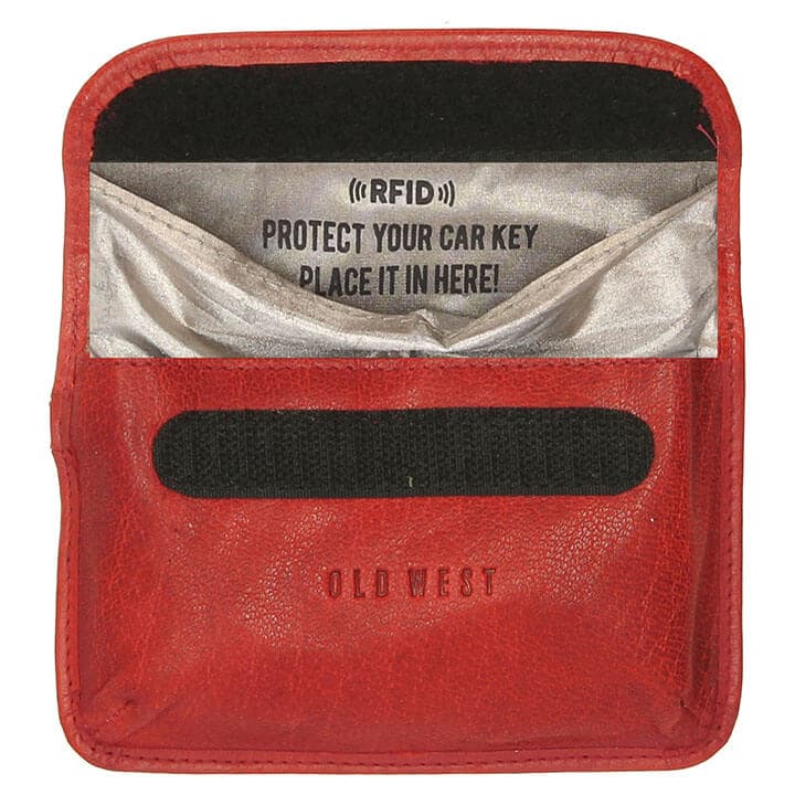 Kožená klíčenka RFID 18086-017 červená - náhled 2