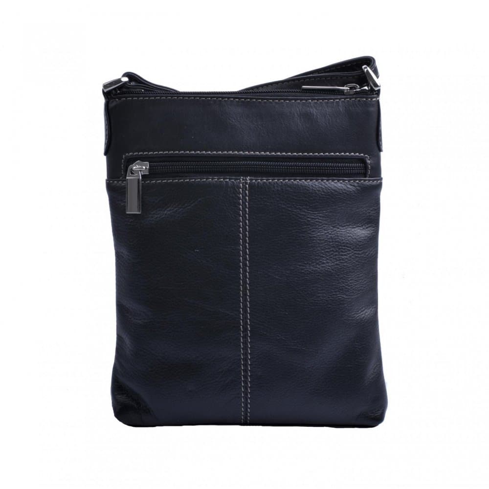 Malá kožená crossbody kabelka 213-3013 černá - náhled 2