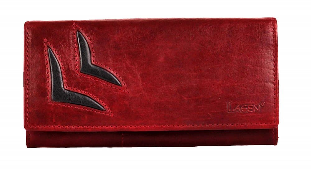 Dámská kožená peněženka Lagen 6011/T Red/Black - náhled 4