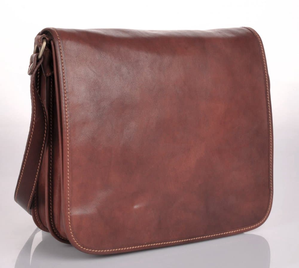 Giglio leather Kožená taška přes rameno Il Giglio 1938 hnědá - náhled 3