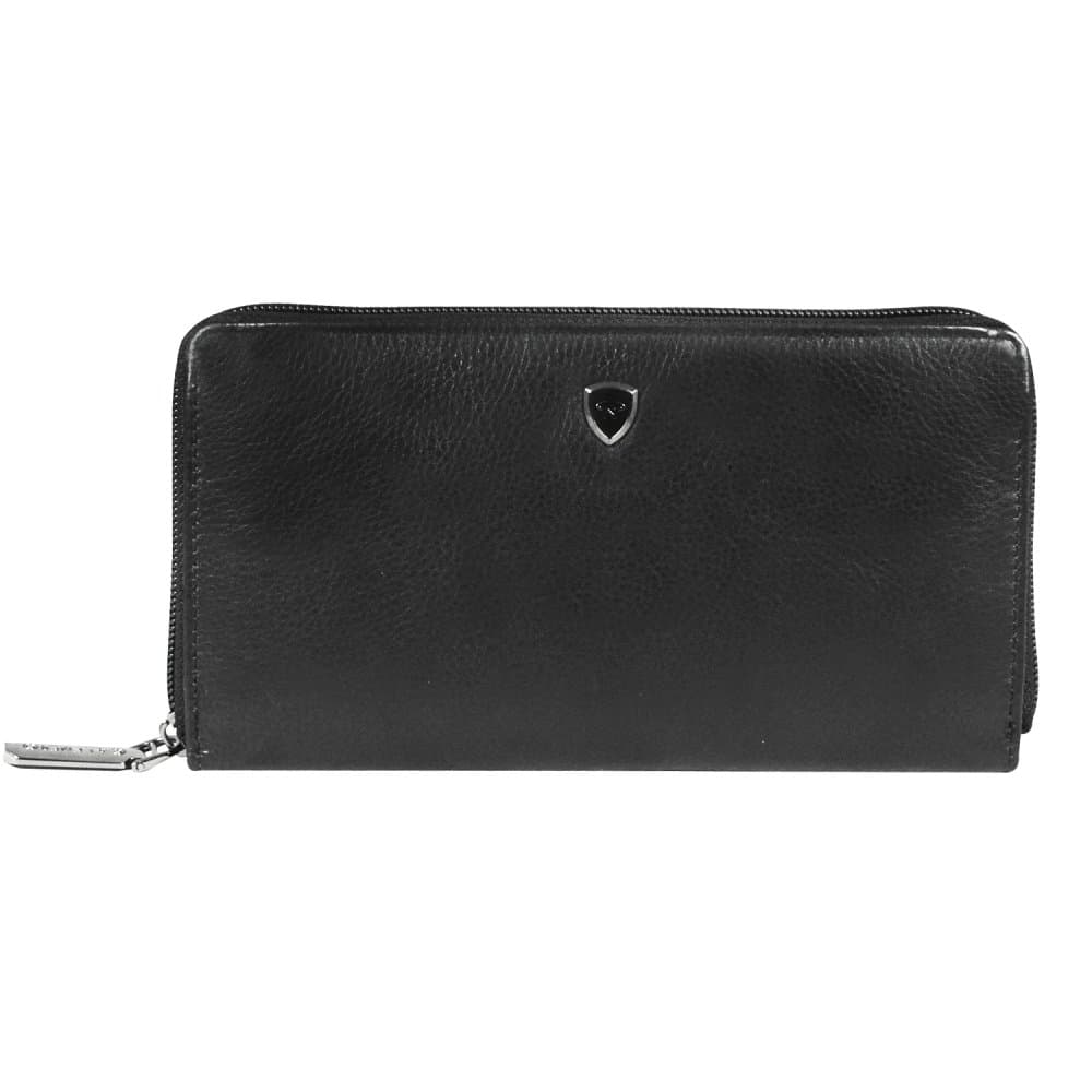 New bags leather Dámská kožená dlouhá peněženka 72658 černá - náhled 3