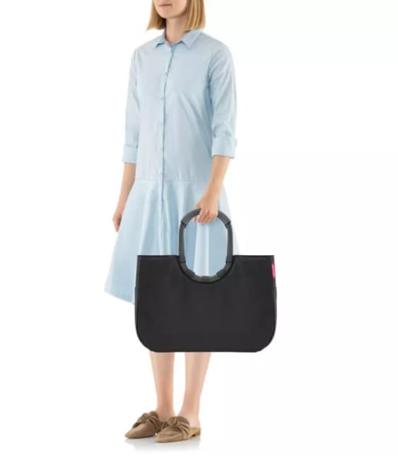 Moderní nákupní košík z udržitelného materiálu Loopshopper L frame black/black OR7040 - náhled 5