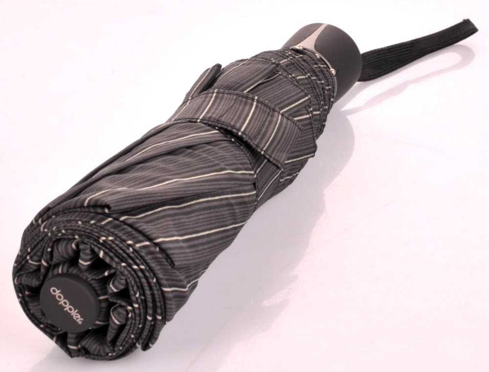 Pánský deštník Doppler Mini Fiber Hr. gem 72646702 šedý s proužky - náhled 4