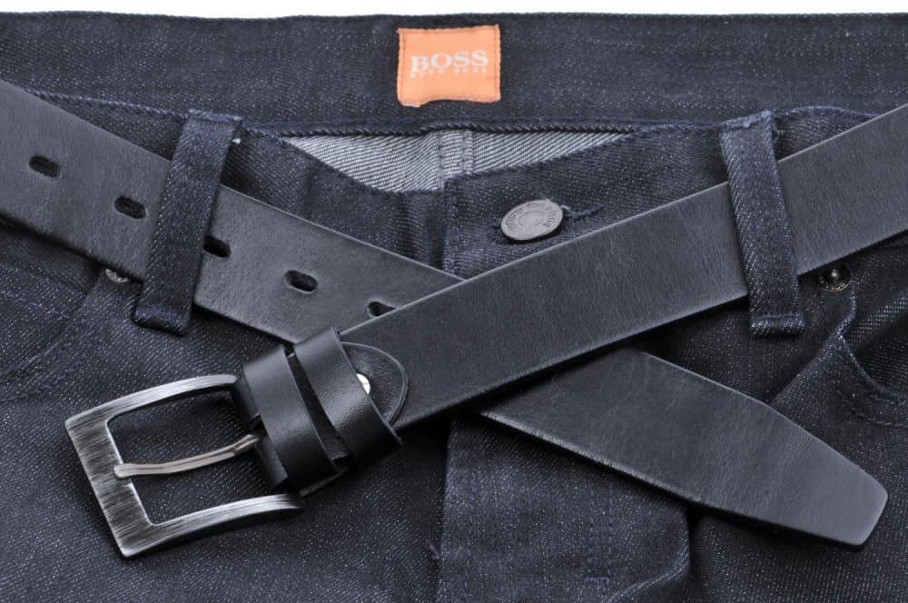 Penny belts pánský kožený černý pásek 14-60 115 cm - náhled 4