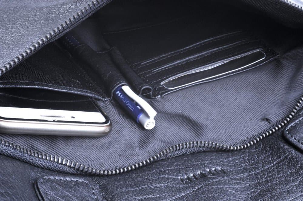 Pánská kožená taška na notebook 15,6" černá 17497-001 - náhled 4