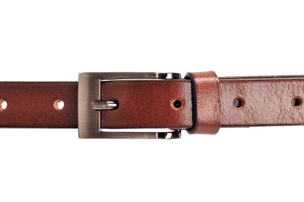 Penny Belts dámský kožený úzký pásek 183-48 hnědý 100 cm - náhled 4