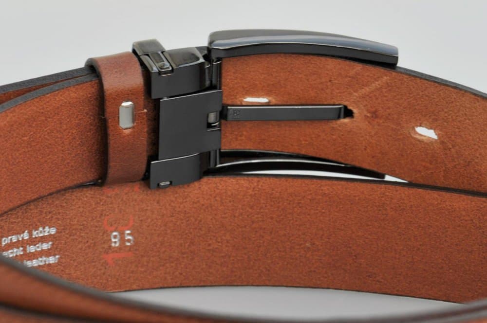 Penny Belts Pánský kožený pásek  35-020-22-48 hnědý 100 cm - náhled 4