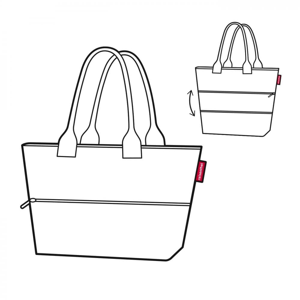 Elegantní nákupní taška na zip Reisenthel shopper e1 twist sage RJ5048 - náhled 2