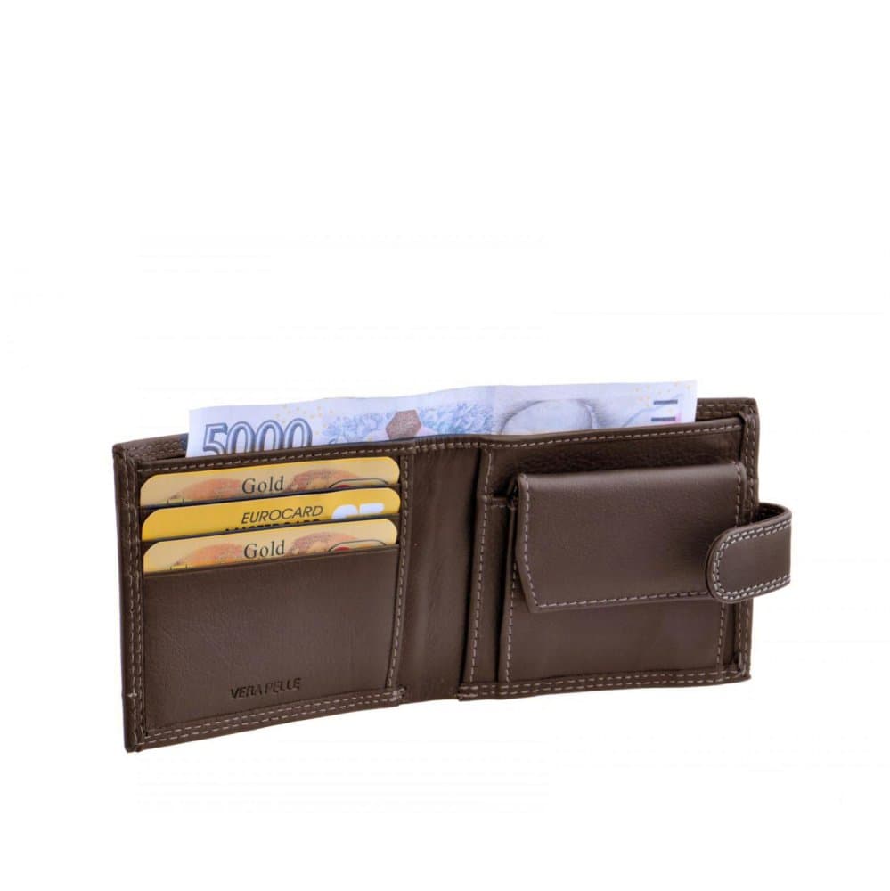 Giglio leather Kožená pánská peněženka ART-145 hnědá - náhled 3