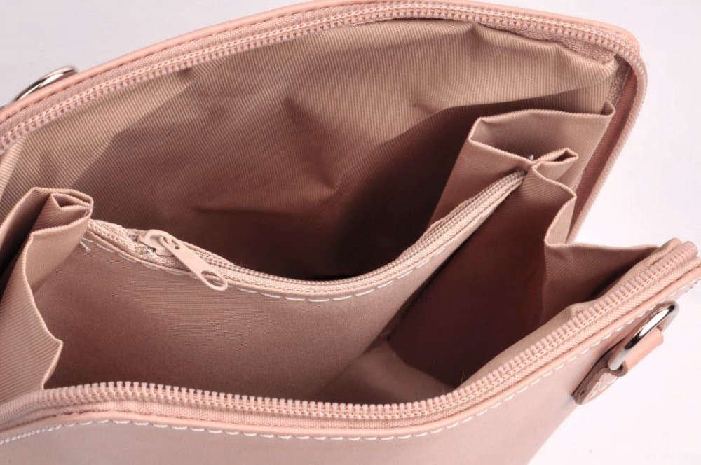 Giglio leather Malá dámská kožená kabelka 133 světle růžová - náhled 5
