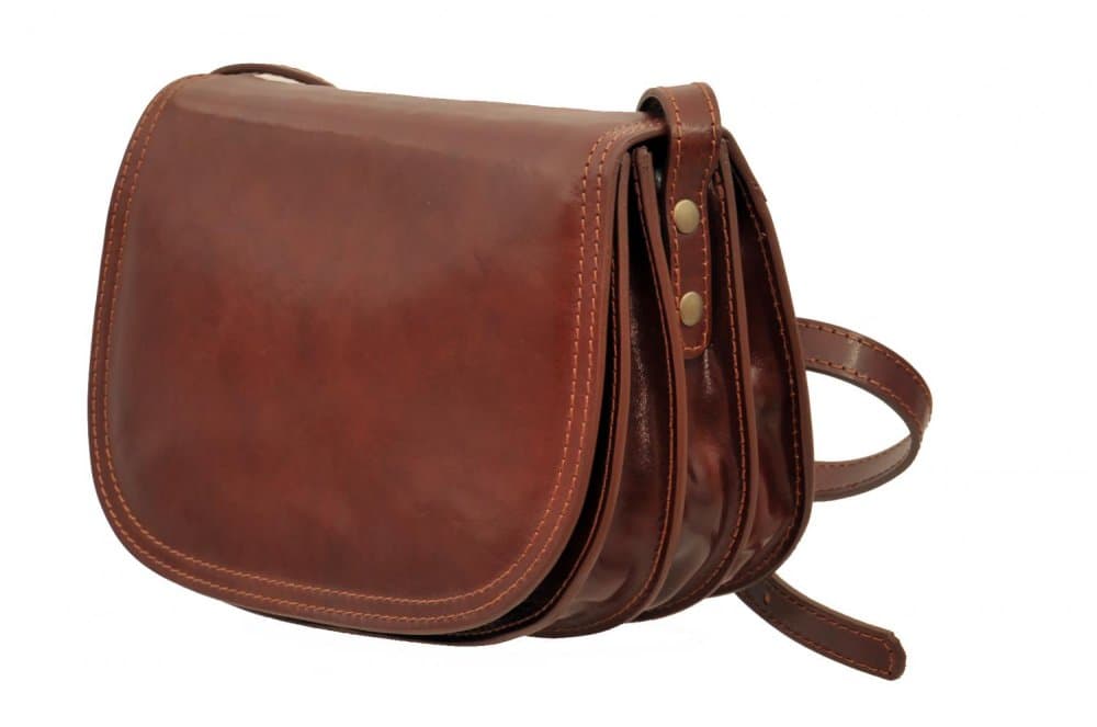 Giglio leather malá kožená lovecká kabelka 96 hnědá - náhled 3