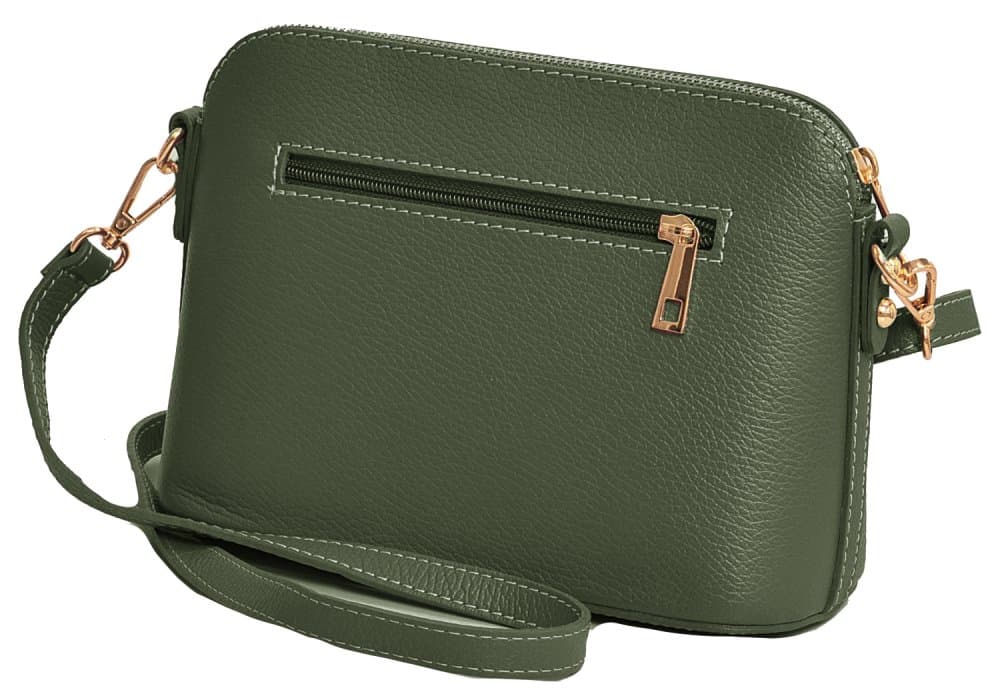 MaxFly dámská kožená kabelka crossbody 5232 zelená - oliva - náhled 4