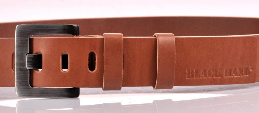 Pánský kožený pásek 049-70 světle hnědý 110 cm