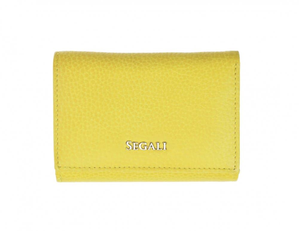 Dámská kožená peněženka SEGALI 7106 B pastel yellow světle žlutá