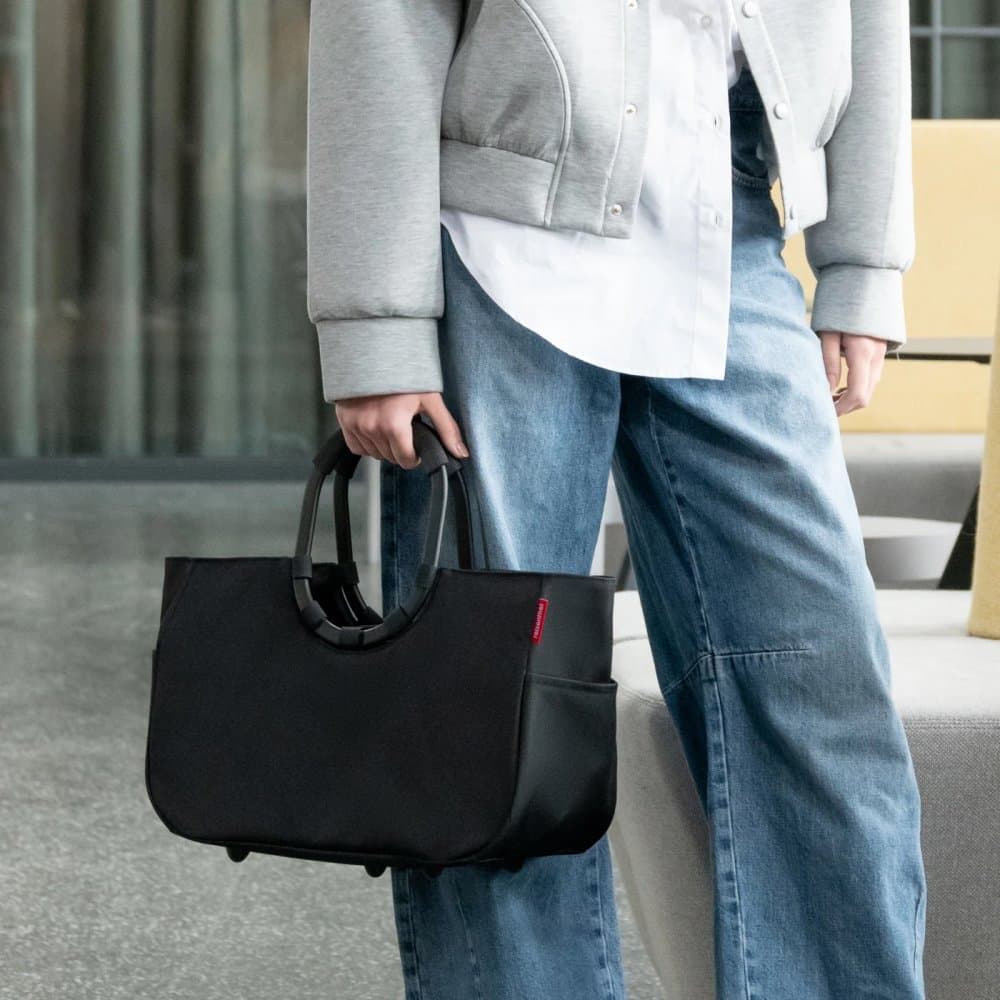 Nákupní taška Reisenthel Loopshopper M Frame Black/Black OS7040 – 12 l s organizérem - náhled 3
