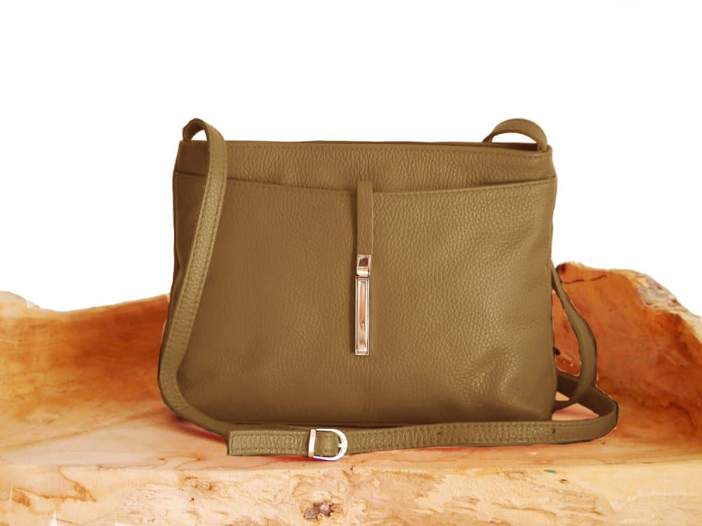 Maxfly Dámská kožená crossbody kabelka 5085 zelená - olivová - náhled 1