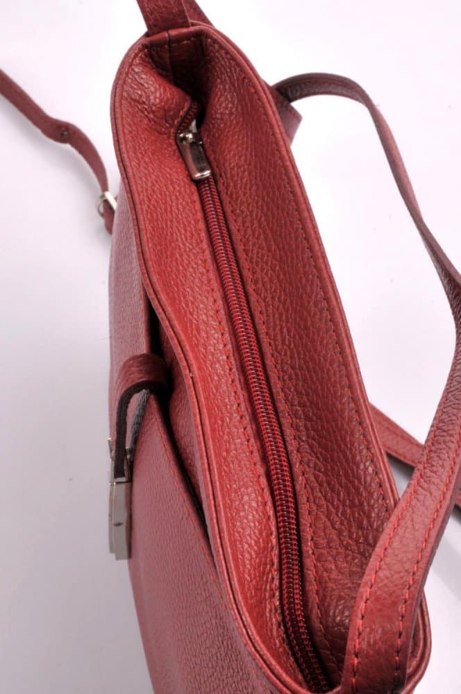 MaxFly kožená kabelka 5085 bordo - náhled 2