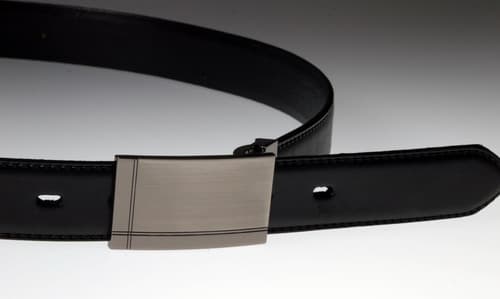 Úzký černý kožený pánský pásek 30-020-5PS-60 100 cm - náhled 2