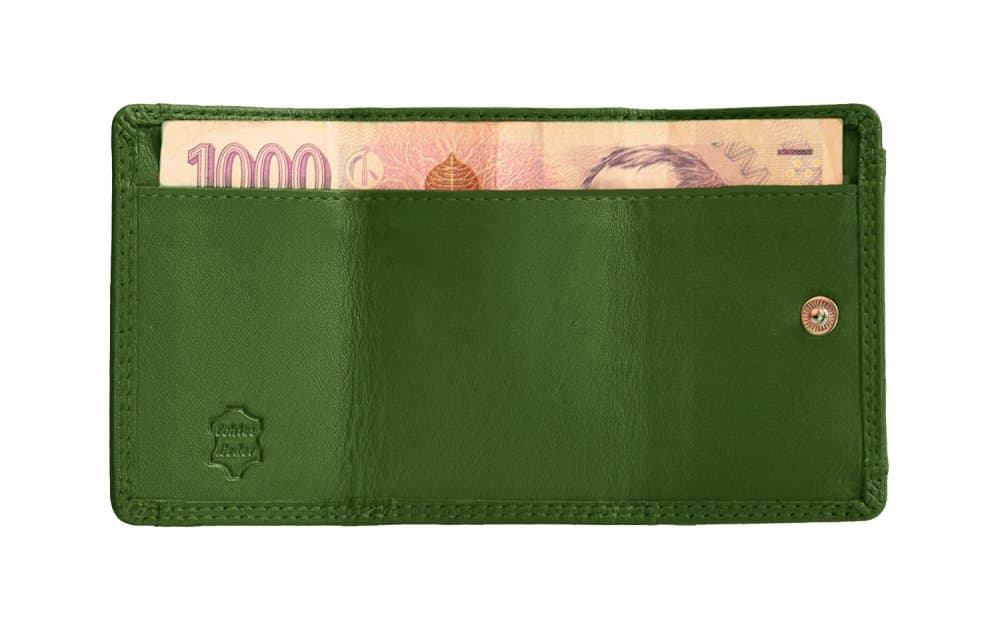 Malá kožená peněženka MW-103 zelená - náhled 3