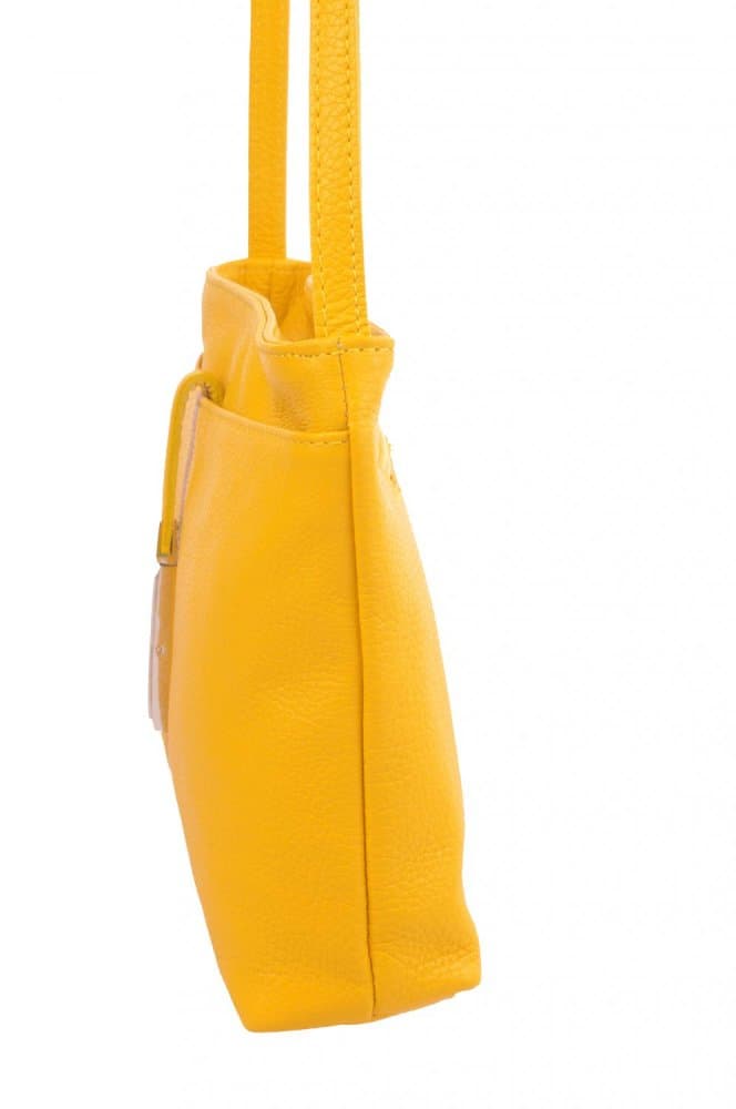 Dámská kožená crossbody kabelka 5085 žlutá - náhled 2
