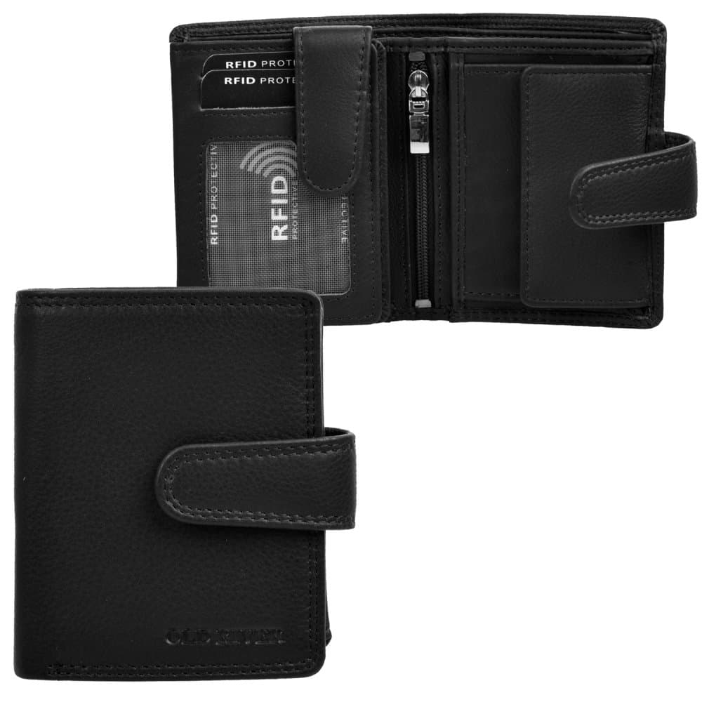 Dámská malá kožená peněženka 3257 N RFID černá