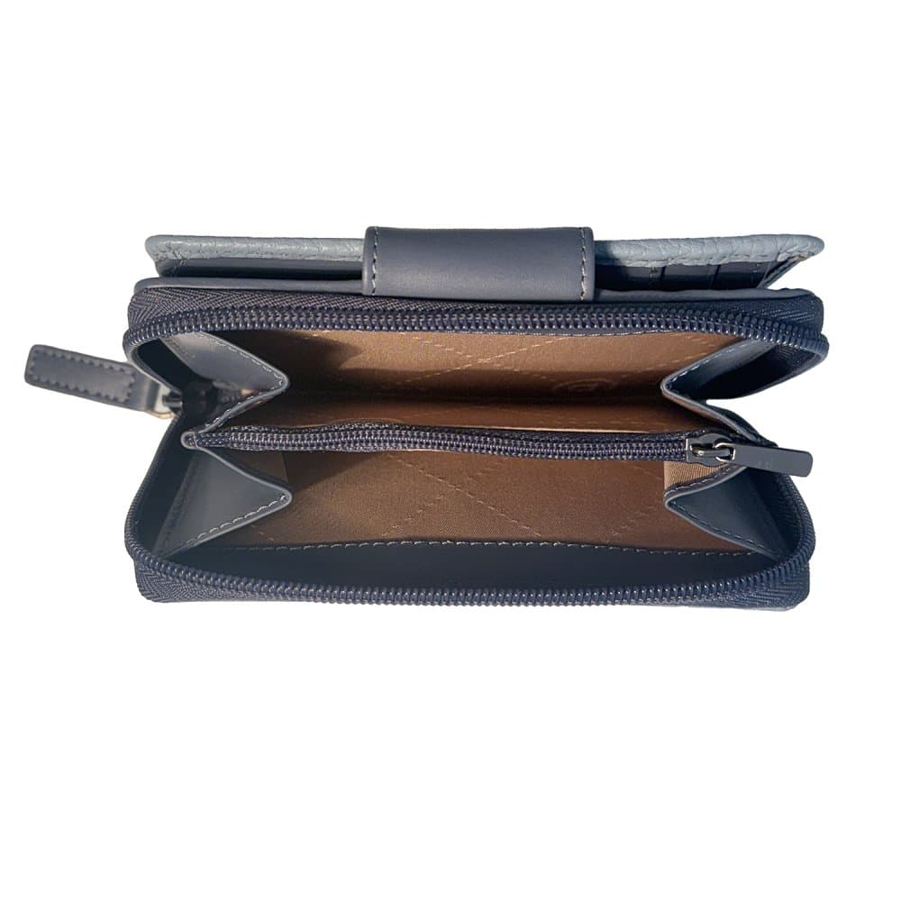 Bugatti Sina zip S modrá s RFID – kompaktní kožená dámská peněženka  49223239 - náhled 5