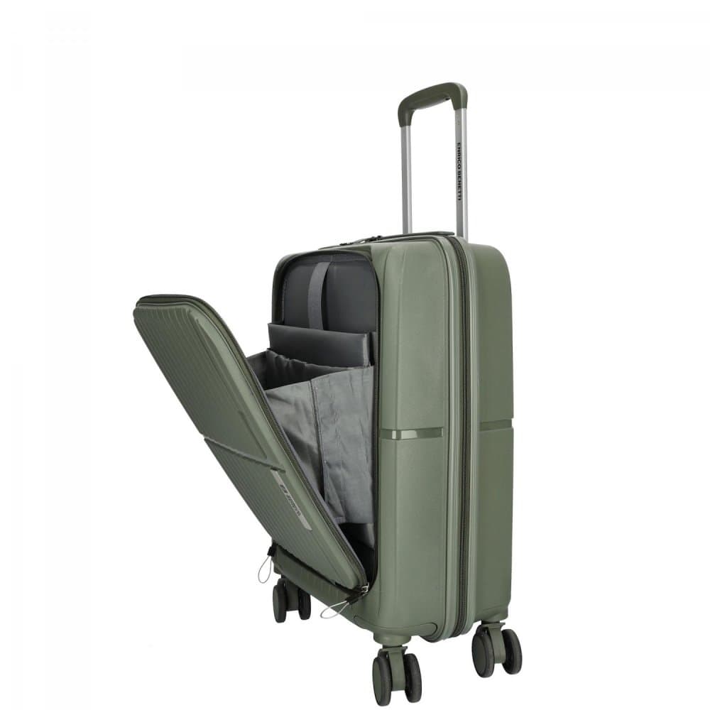 Kabinový kufr s vyklápěcí kapsou Tokyo 55 x 35 x 20 cm - 35 L zelený 21003-55-029 - náhled 5