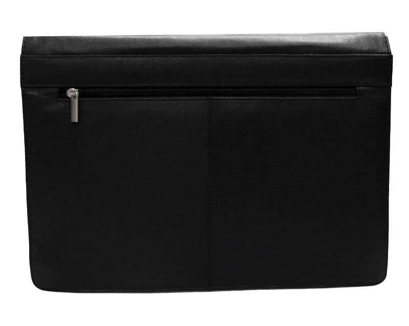 Kožená spisovka A4 Arwel 116-2414 – černá elegantní aktovka s klopou - náhled 3