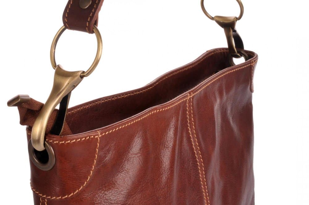 Giglio leather velká kožená kabelka 307 hnědá - náhled 5