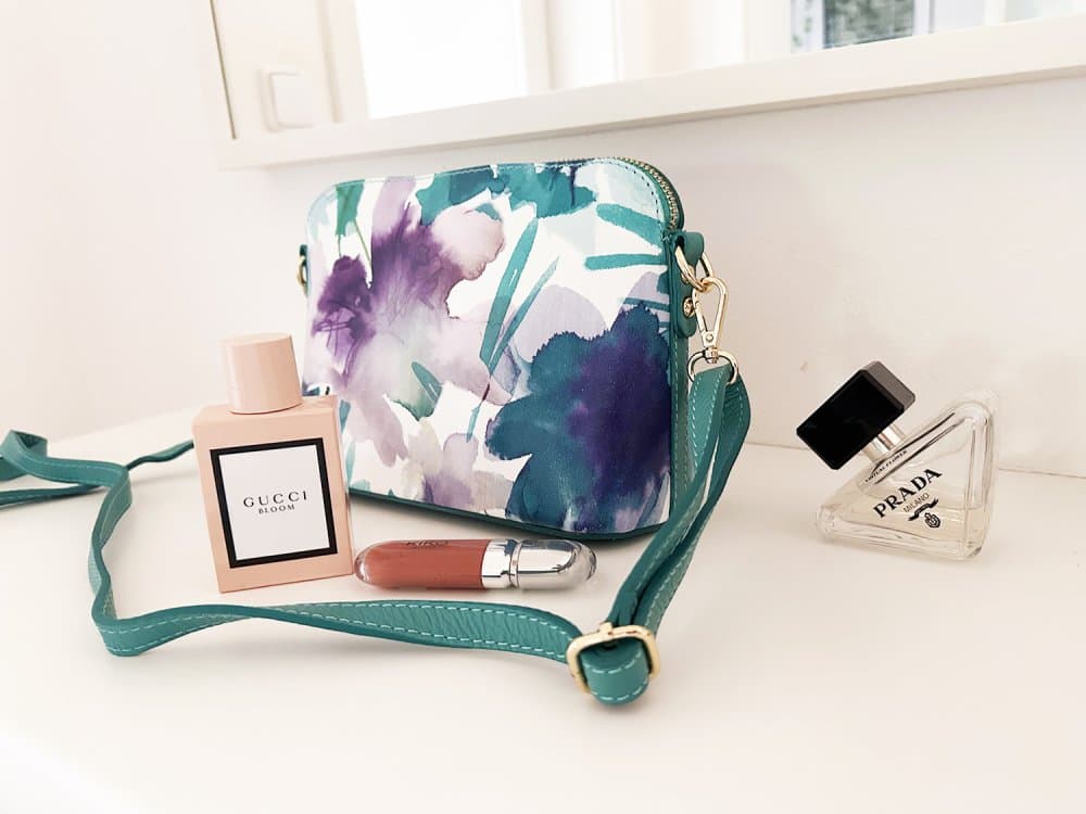 MaxFly dámská kožená kabelka crossbody  52321-16 tyrkysová - náhled 2