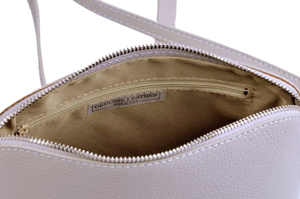 MaxFly dámská kožená kabelka crossbody 5232 světle béžová - náhled 4
