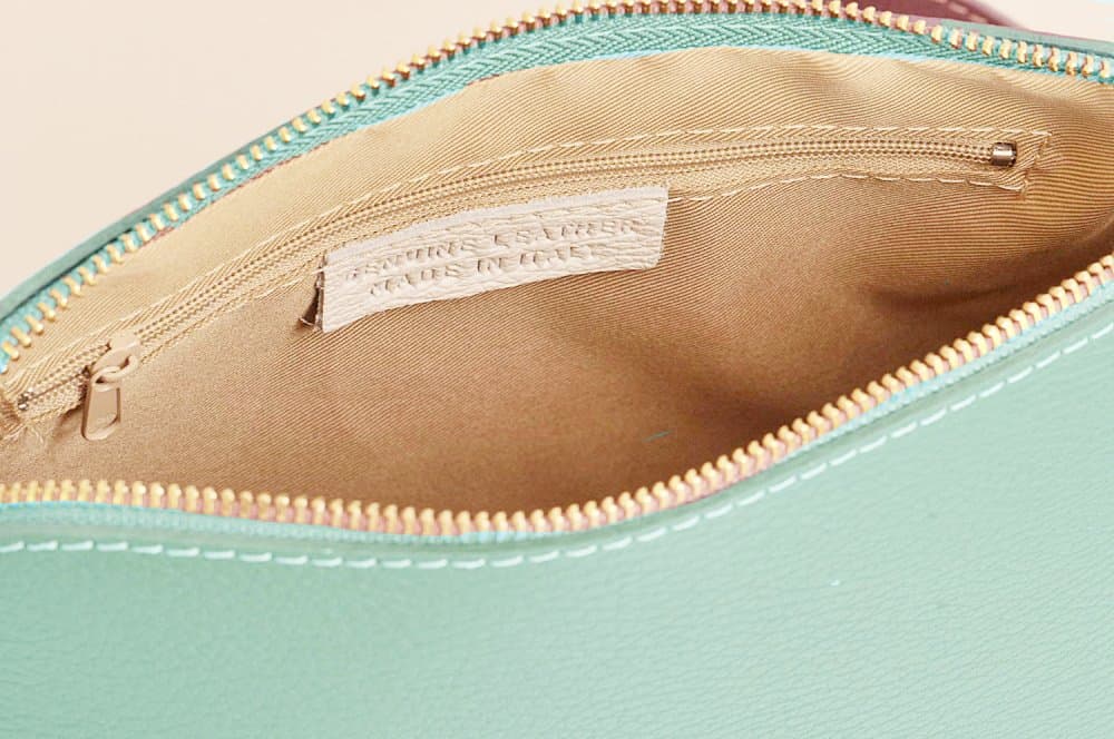Maxfly, dámská kožená kabelka crossbody 5232 zelená - mátová - náhled 4