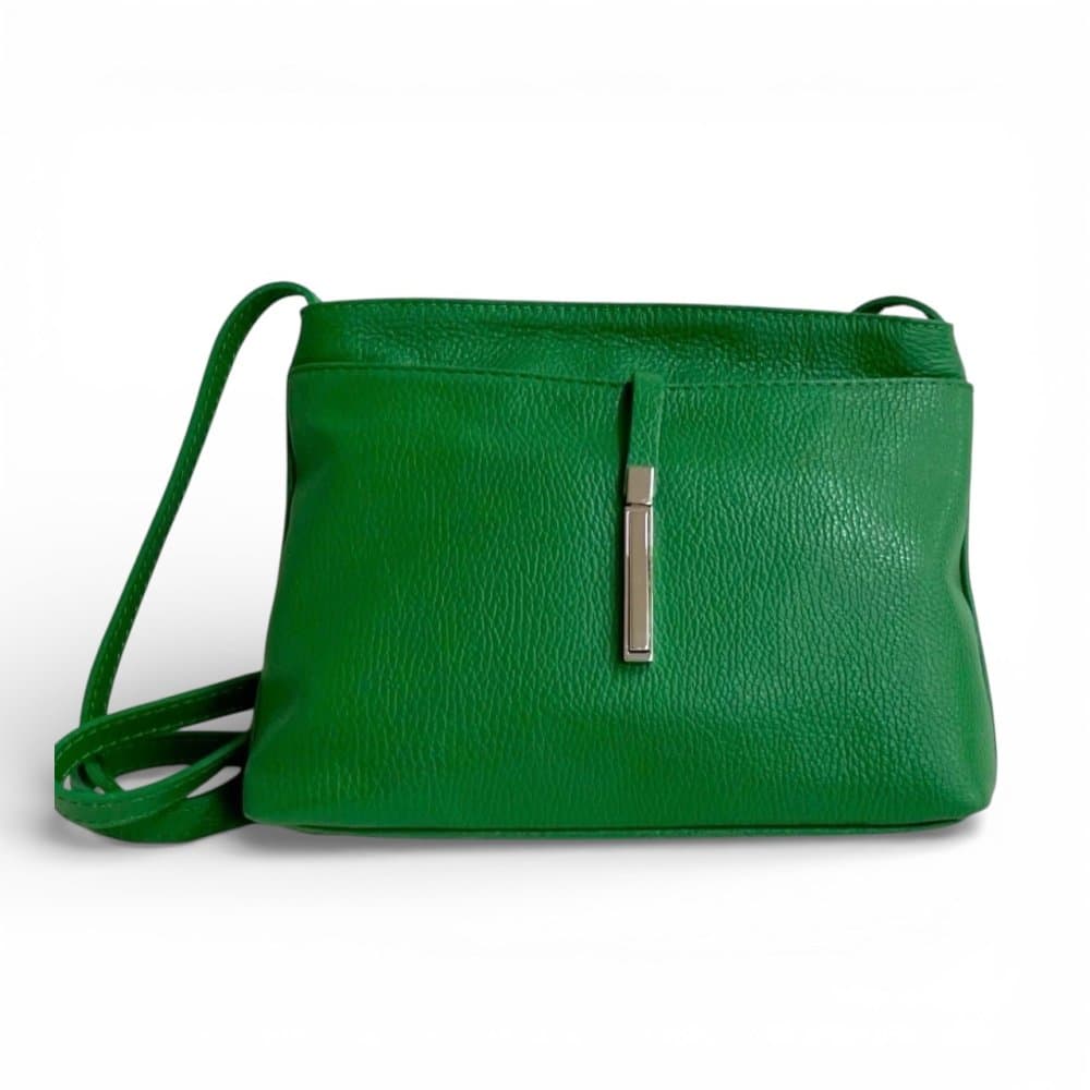 Dámská kožená crossbody kabelka 5085 zelená - náhled 3