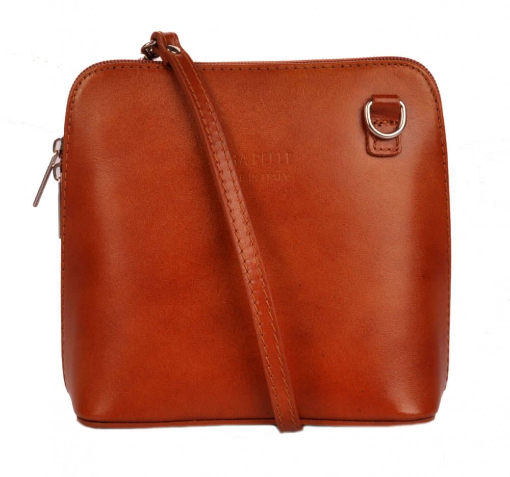 Giglio Leather malá dámská kožená kabelka 133 přírodní hnědá - camel - náhled 1