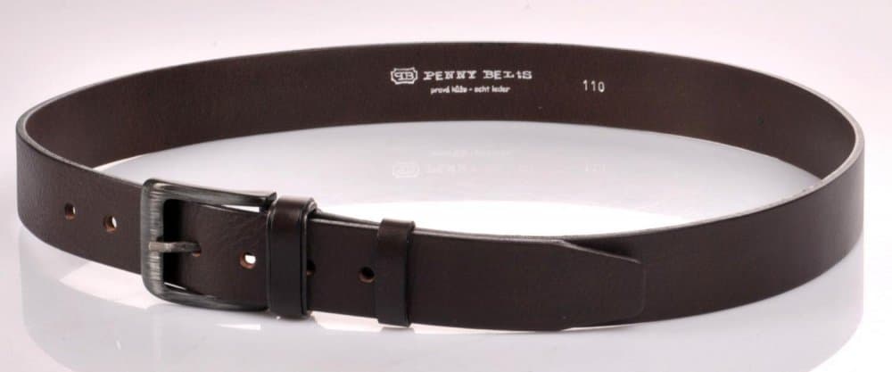 Pánský kožený hnědý pásek 2-PR1-40 90 cm - náhled 5