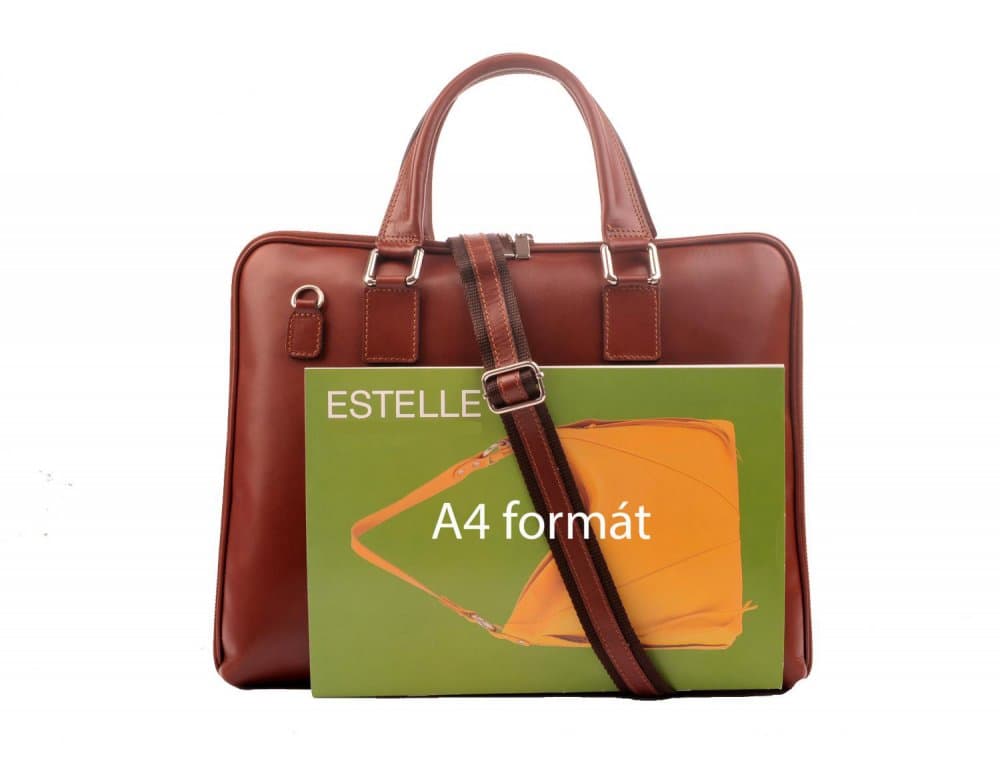 Giglio leather Dámská kožená crossbody aktovka 3920 hnědá - náhled 4