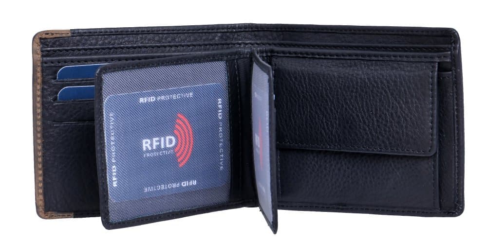 Old River Pánská peněženka s RFID 667 DR černá + tmavě hnědá - náhled 4