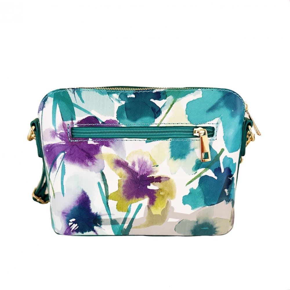 MaxFly dámská kožená kabelka crossbody  52321-16 tyrkysová - náhled 3