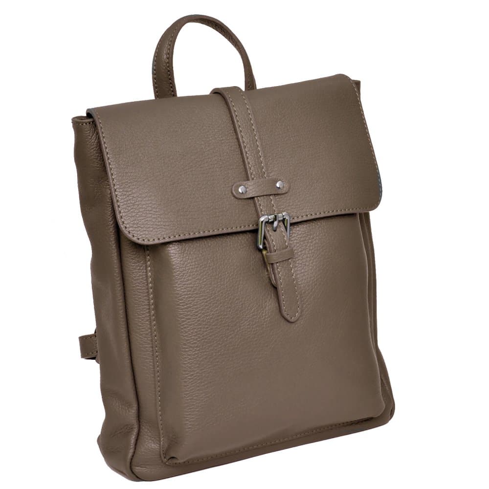 MaxFly Kožený batoh dámský 6007 světle hnědý - taupe - náhled 2