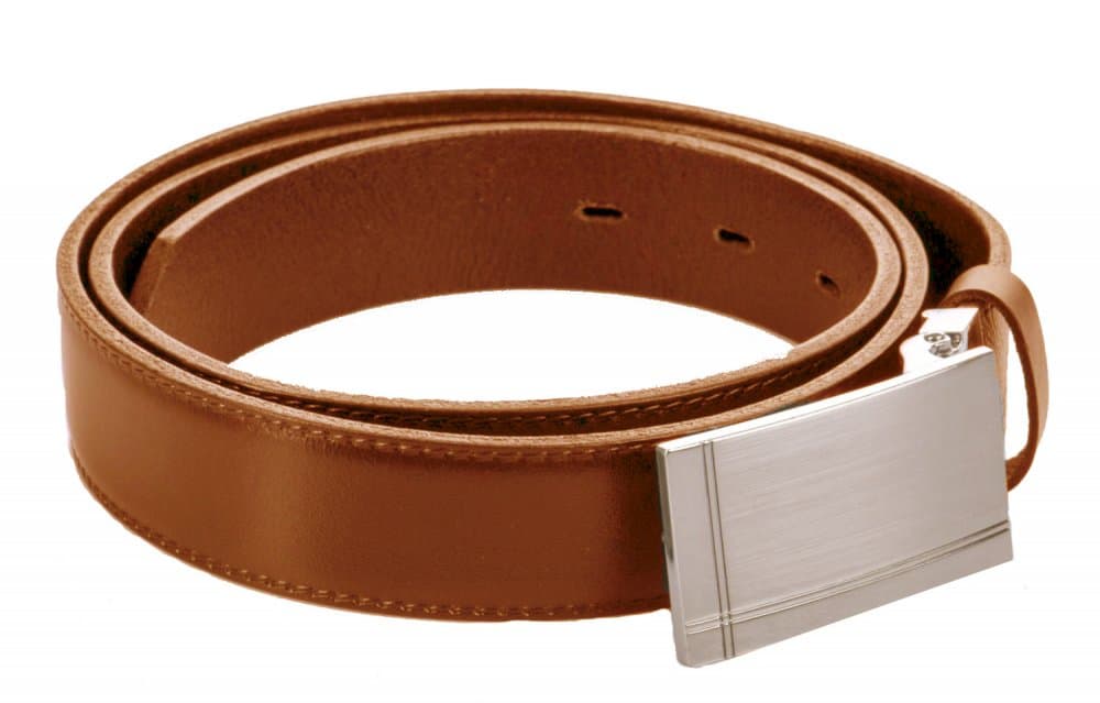 Kožený pásek společenský Penny Belts 30-020-5PS-42 světle hnědý 100 cm - náhled 2