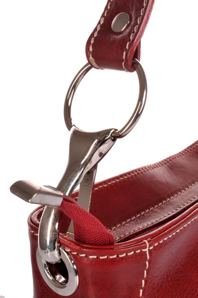 Giglio leather Velká kožená dámská kabelka 307 červená - náhled 4