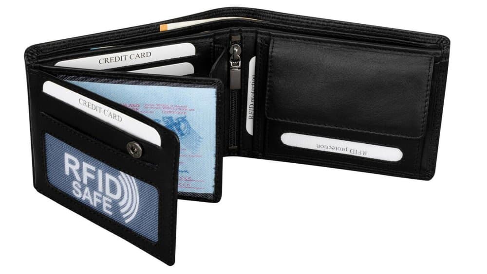 Pánská peněženka kožená černá s RFID ochranou LBC-107 - náhled 2