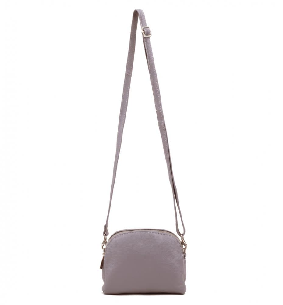 MaxFly, Malá kožená crossbody kabelka 5684 hnědá taupe - náhled 2