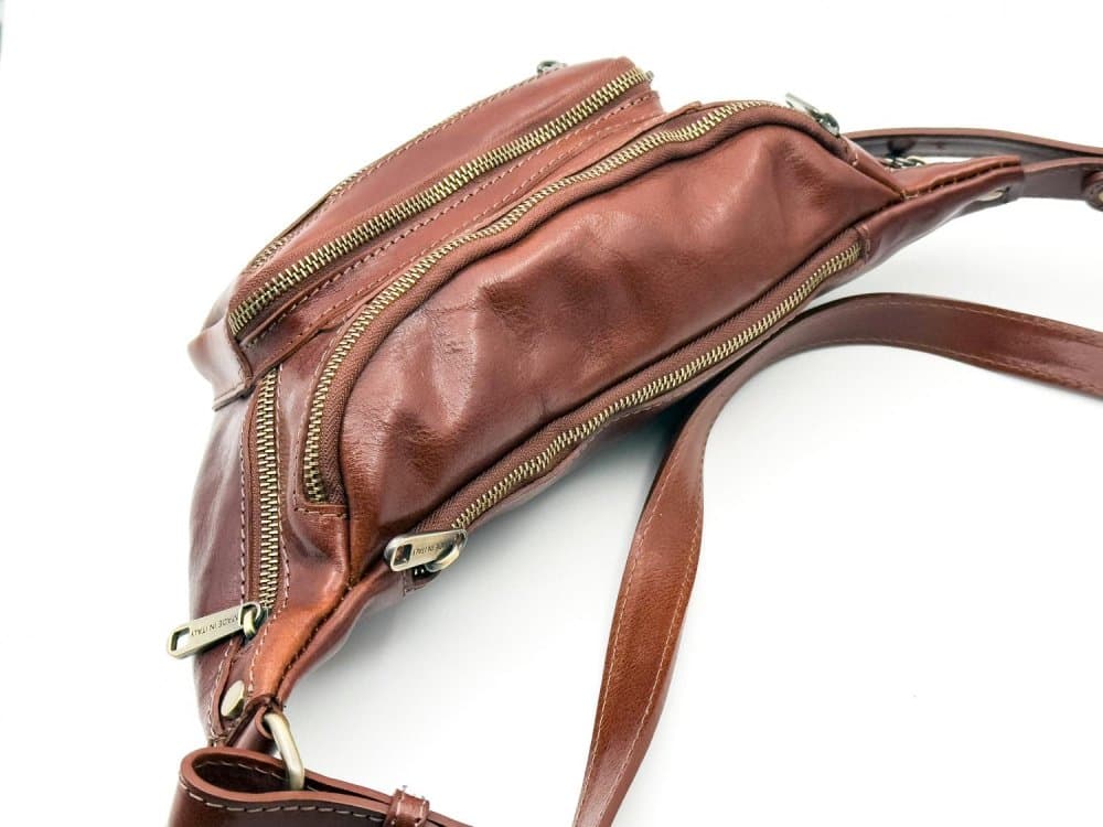 Giglio leather Kožená ledvinka 1206 hnědá - náhled 4