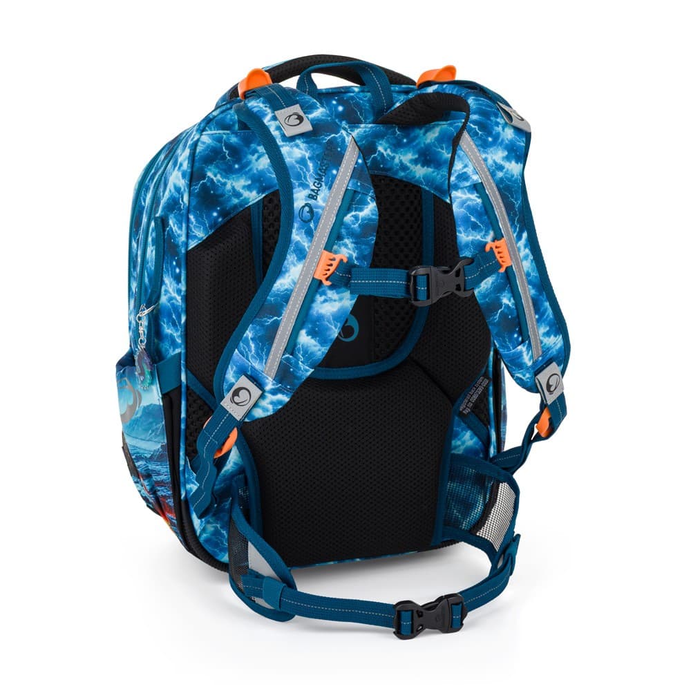 Bagmaster Školní batoh pro děti LUMI 26 D – drak, lehký ergonomický batoh - náhled 3